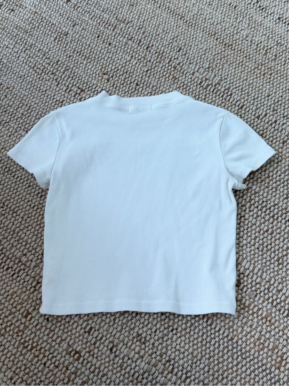 Madhappy Classics White Ribbed Baby Tee Size Medium - Picture 2 of 3